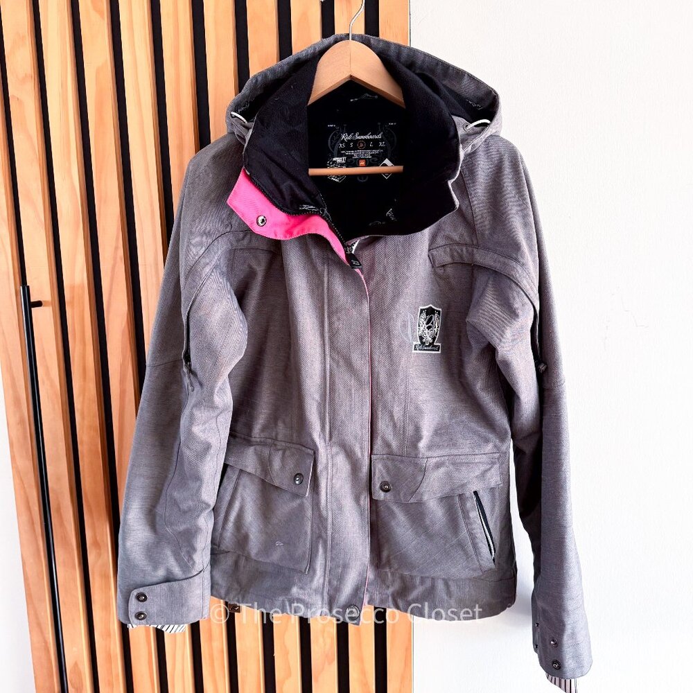 2010s Ride Snowboards Women’s Tweed Technical Jacket Gray (M)
